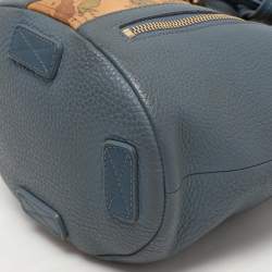 Pre Owned Alviero Martini 1A Classe Blue Leather Small Geo Bucket Bag