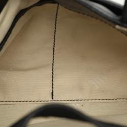 Alviero Martini 1A Classe Black Coated Canvas and Leather Satchel