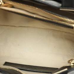 Alviero Martini 1A Classe Black Coated Canvas and Leather Satchel