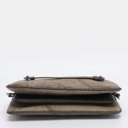 Pre Owned Alviero Martini 1A Classe Beige Coated Canvas Clutch