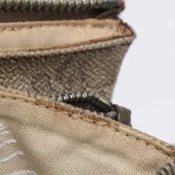 Pre Owned Alviero Martini 1A Classe Beige Coated Canvas Clutch