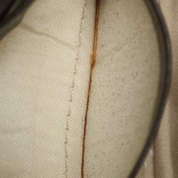 Pre Owned Alviero Martini 1A Classe Beige Coated Canvas Clutch