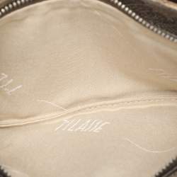 Pre Owned Alviero Martini 1A Classe Beige Coated Canvas Clutch