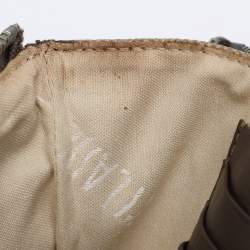 Pre Owned Alviero Martini 1A Classe Beige Coated Canvas Clutch