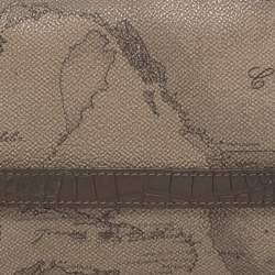 Pre Owned Alviero Martini 1A Classe Beige Coated Canvas Clutch