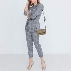 Pre Owned Alviero Martini 1A Classe Beige Coated Canvas Clutch