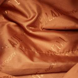 مملوكة مسبقًا حقيبة توتس الفييرو مارتيني 1ايه كلاس جلد و كانفاس مقوى مطبوع جغرافي بني فاتح