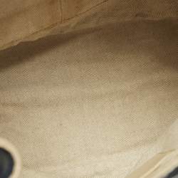 مملوكة مسبقًا Alviero Martini 1A Classe Navy Blue Geo Embossed Leather Drawstring Bucket Bag