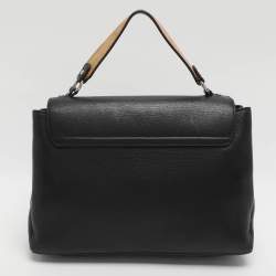 Pre Owned Alviero Martini 1A Classe Black Leather Top Handle Bag