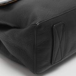 Pre Owned Alviero Martini 1A Classe Black Leather Top Handle Bag