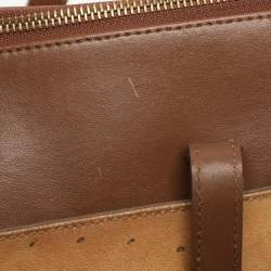 Pre Owned حقيبة يد أليفيرو مارتيني 1A كلاس بنقشة جيو بلون البيج/البني كانفاس مقوى وجلد