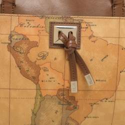 Pre Owned حقيبة يد أليفيرو مارتيني 1A كلاس بنقشة جيو بلون البيج/البني كانفاس مقوى وجلد