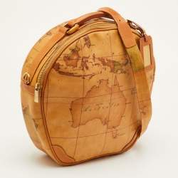 مملوكة مسبقًا حقيبة كروس دائرية الأفيرو مارتيني 1إيه كلاس قماش مطلي وجلد تان جيب