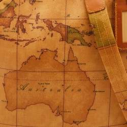 مملوكة مسبقًا حقيبة كروس دائرية الأفيرو مارتيني 1إيه كلاس قماش مطلي وجلد تان جيب