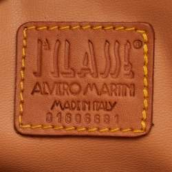 مملوكة مسبقًا حقيبة كروس دائرية الأفيرو مارتيني 1إيه كلاس قماش مطلي وجلد تان جيب