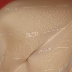 مملوكة مسبقًا حقيبة قماش مقوى بيج/أحمر جيور كلاسيك ألفيرو مارتيني 1A كلاس