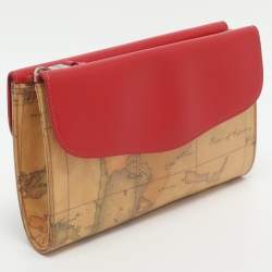 مملوكة مسبقًا حقيبة قماش مقوى بيج/أحمر جيور كلاسيك ألفيرو مارتيني 1A كلاس