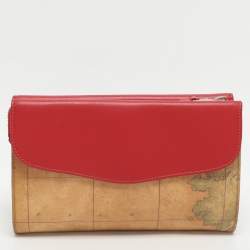 مملوكة مسبقًا حقيبة قماش مقوى بيج/أحمر جيور كلاسيك ألفيرو مارتيني 1A كلاس