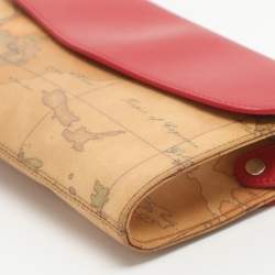 مملوكة مسبقًا حقيبة قماش مقوى بيج/أحمر جيور كلاسيك ألفيرو مارتيني 1A كلاس