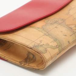 مملوكة مسبقًا حقيبة قماش مقوى بيج/أحمر جيور كلاسيك ألفيرو مارت يني 1A كلاس