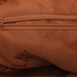 Pre Owned Alviero Martini 1A Classe Tan Geo Classic Print Coated Canvas Tote