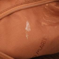 Pre Owned Alviero Martini 1A Classe Tan Geo Classic Print Coated Canvas Tote