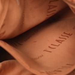 Pre Owned Alviero Martini 1A Classe Tan Geo Classic Print Coated Canvas Tote