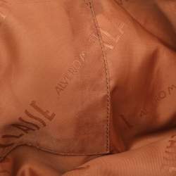 Pre Owned Alviero Martini 1A Classe Tan Geo Classic Print Coated Canvas Tote