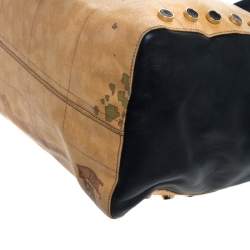 مملوكة مسبقًا Alviero Martini 1A Classe Brown/Black Geo Print Coated Canvas Tote