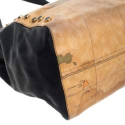 مملوكة مسبقًا Alviero Martini 1A Classe Brown/Black Geo Print Coated Canvas Tote