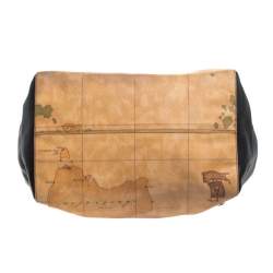 مملوكة مسبقًا Alviero Martini 1A Classe Brown/Black Geo Print Coated Canvas Tote