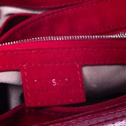 Versace Red Python and Suede Flap Shoulder Bag