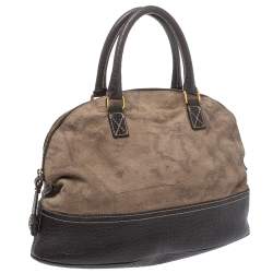 Alviero Martini 1A Classe Brown Fabric and Leather Satchel