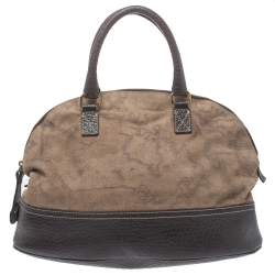 Alviero Martini 1A Classe Brown Fabric and Leather Satchel