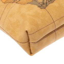 Pre Owned Alviero Martini 1A Classe Coated Canvas and Leather Zip Crossbody Bag