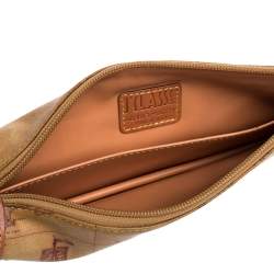 Pre Owned Alviero Martini 1A Classe Coated Canvass and Leather Chain Baguette Bag