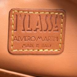 Pre Owned Alviero Martini 1A Classe Coated Canvass and Leather Chain Baguette Bag