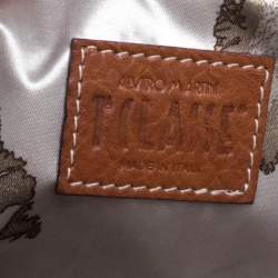 Pre Owned Alviero Martini 1A Classe Brown/Beige Rafia and Leather Messenger Bag