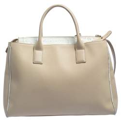 Pre Owned Alviero Martini 1A Classe Beige Patent Leather Tote