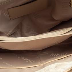 Pre Owned Alviero Martini 1A Classe Beige Patent Leather Tote