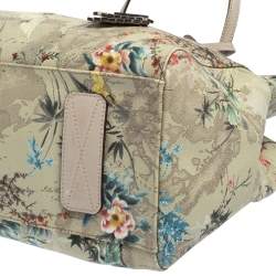 Pre Owned Alviero Martini 1A Classe Multicolor Coated Canvas and Leather Medium Oriental Garden Tote