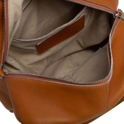 Pre Owned Alviero Martini 1A Classe Tan Leather and Coated Canvas Boston Bag