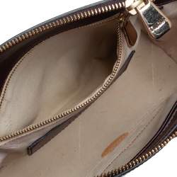 Pre Owned Alviero Martini 1A Classe Burgundy Leather and Coated Canvas Crossbody Bag