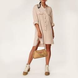 Pre Owned Alviero Martini 1A Classe Coated Canvass and Leather Baguette