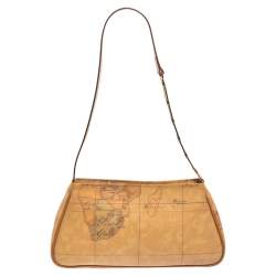 Pre Owned Alviero Martini 1A Classe Coated Canvass and Leather Baguette