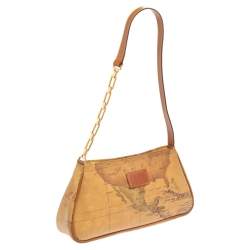 Pre Owned Alviero Martini 1A Classe Coated Canvass and Leather Baguette