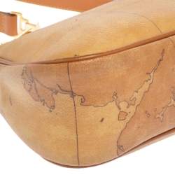 Pre Owned Alviero Martini 1A Classe Coated Canvass and Leather Baguette