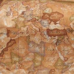 Pre Owned Alviero Martini 1A Classe Geo Print Beige-Brown Nylon And Leather Satchel