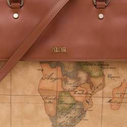 Pre Owned حقيبة ساتشل ألفيرو مارتيني 1 A كلاس جلد ومشمع بلاستيك بني فاتح