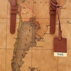 Pre Owned Alviero Martini 1A Classe Tan Geo Print Coated Canvas And Leather Tote